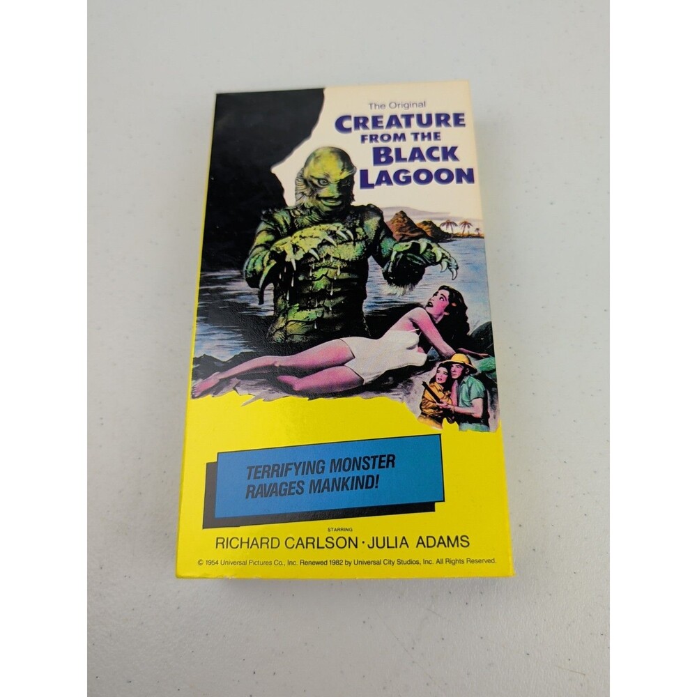 THE ORIGINAL CREATURE FROM THE BLACK LAGOON (1987) VHS TAPE (HORROR) VTG 50'S+++
